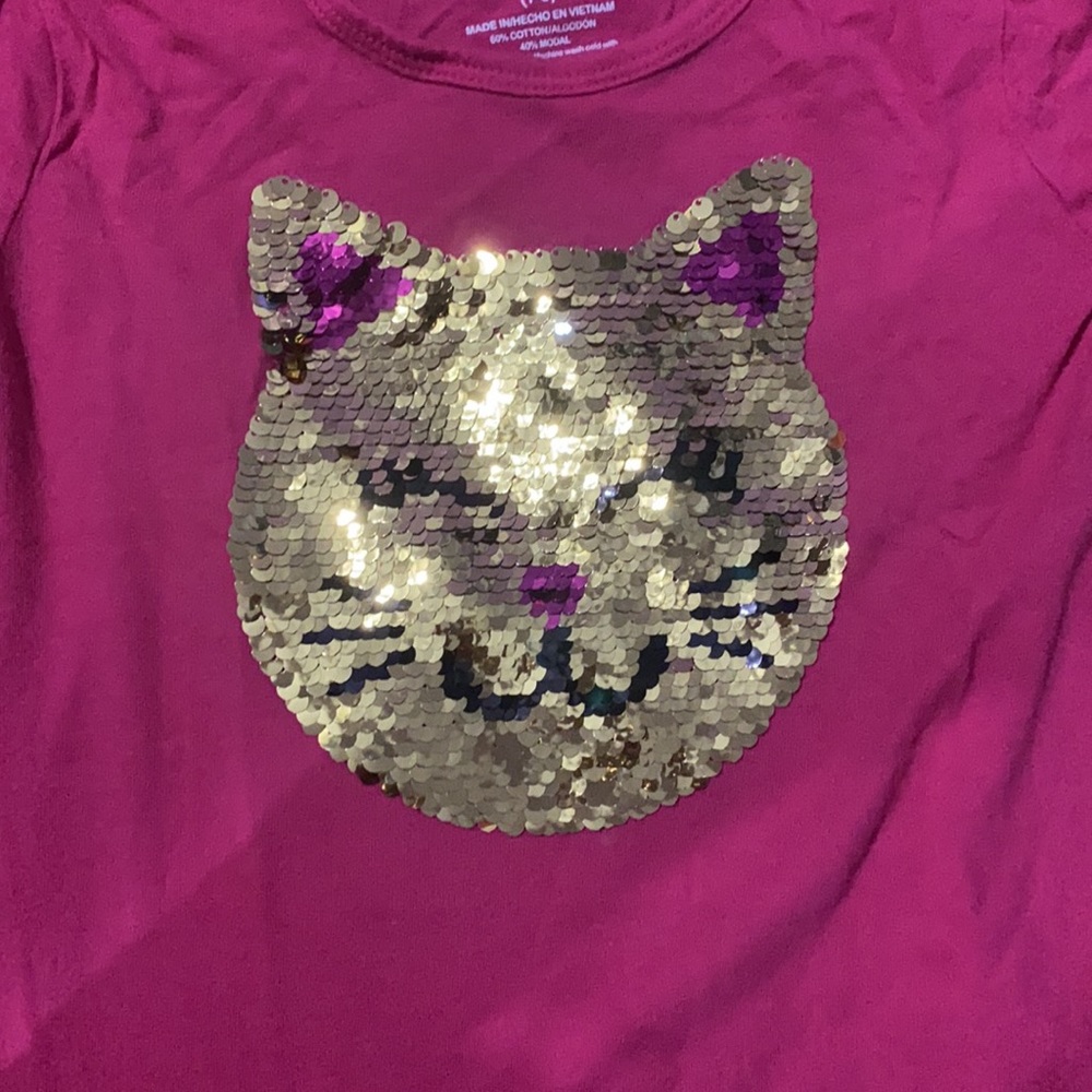 Pink cat flip sequins - Picture 2 of 2